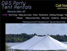 Tablet Screenshot of dandspartytents.com